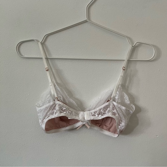 Eberjey White Lace Triangle Bralette - Picture 4 of 7